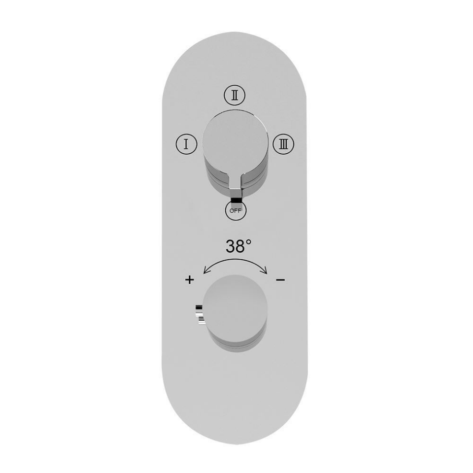 Picture of Aquamax exposed part kit of thermostatic shower mixer - Chrome