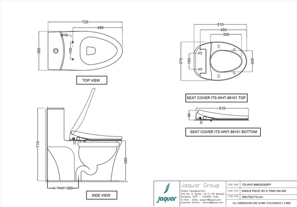 Jaquar Sanitaryware, Aria, COUPLE CLOSET WC ARSWHT0307 Price