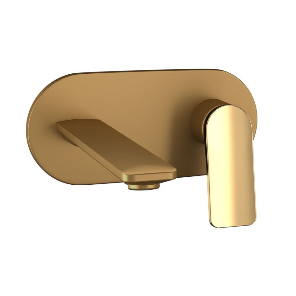 Picture of Exposed Parts of Single Lever Built-in In-wall Manual Valve - Lever: Gold Bright PVD | Body: Gold Matt PVD