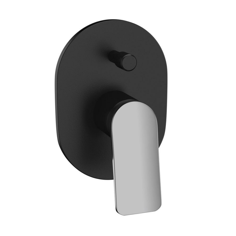 Picture of Single Lever In-wall Diverter - Lever: Black Chrome | Body: Black Matt