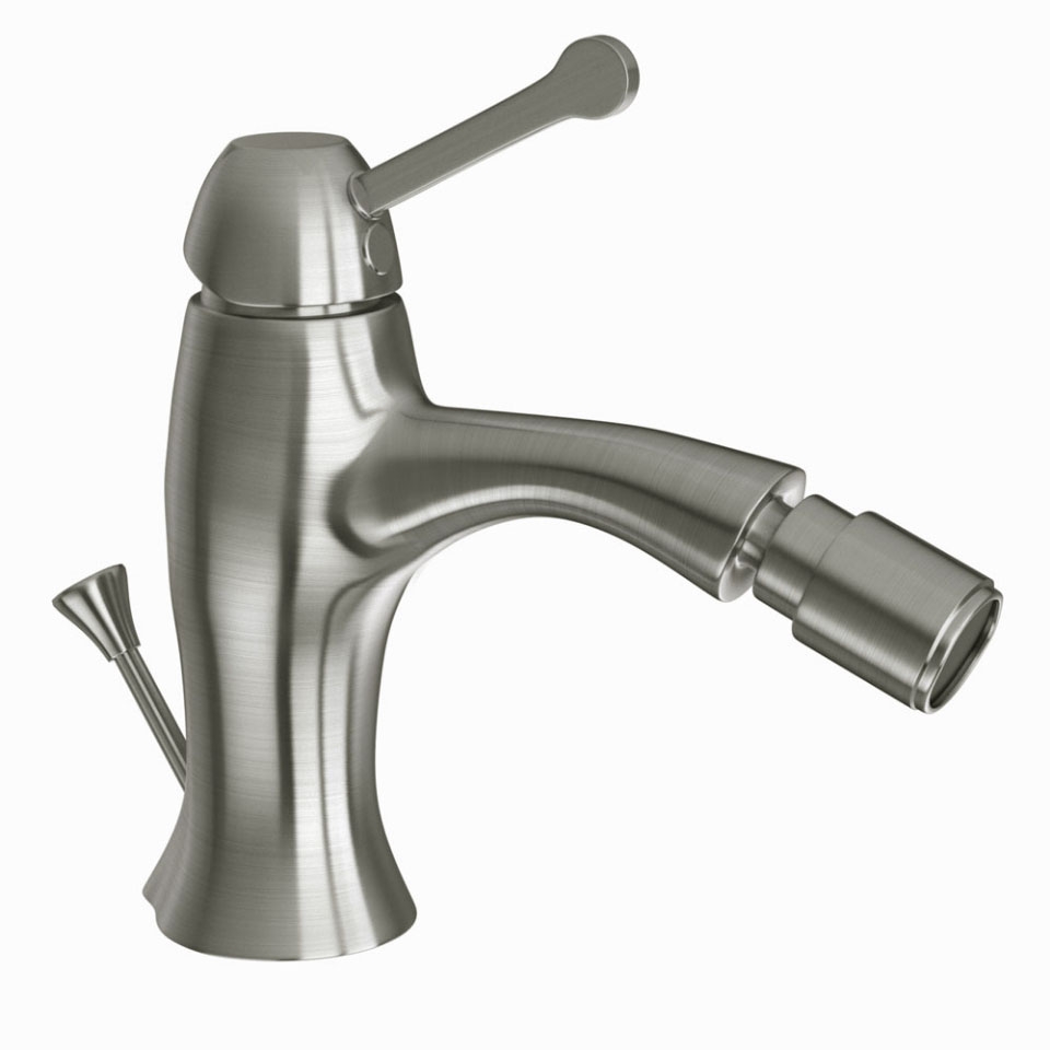 Picture of Single Lever Bidet Mixer with Popup Waste - Stainless Steel 