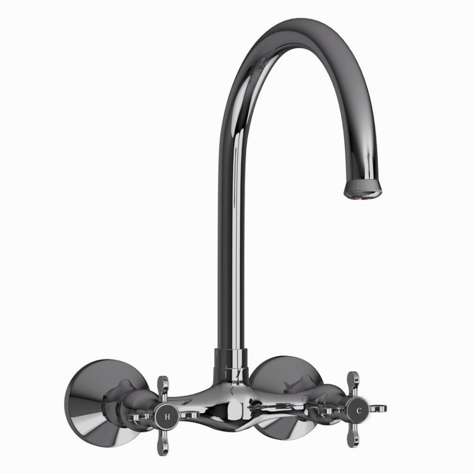 Picture of Sink Mixer with Regular Swivel Spout - Black Chrome 