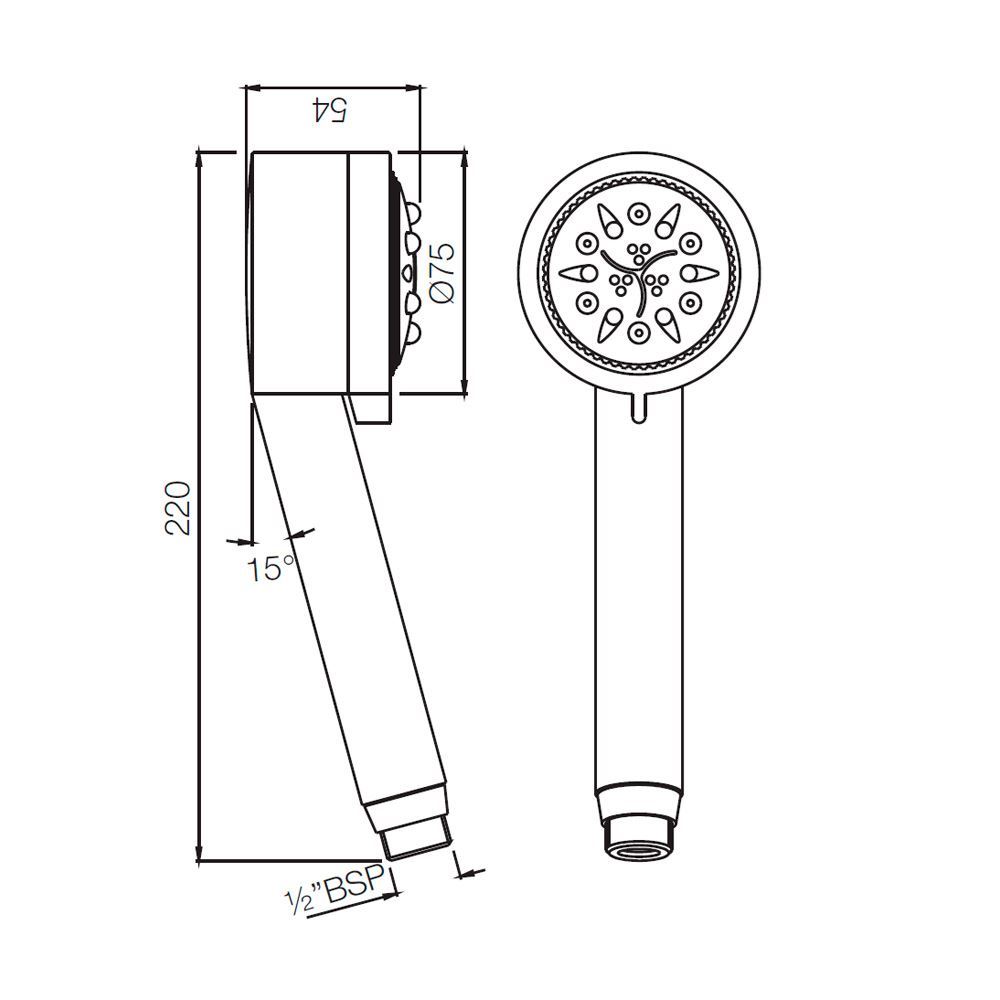 Showers Hand Shower Multi Flow Hand Shower HSH1797