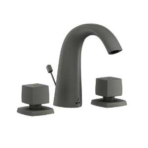 Picture of 3 Hole Basin Mixer with popup waste - Graphite 