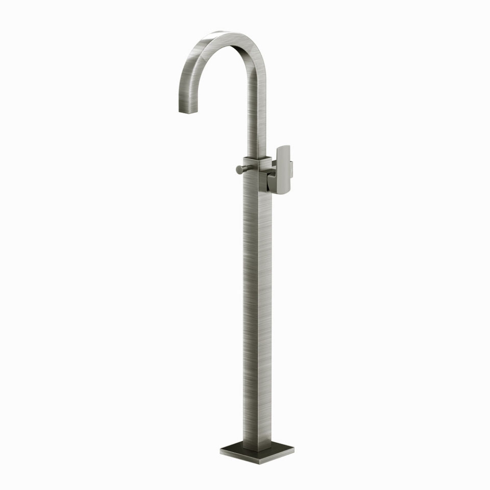 Picture of Kubix Prime Exposed Parts of Floor Mounted Single Lever Bath Mixer - Stainless Steel 