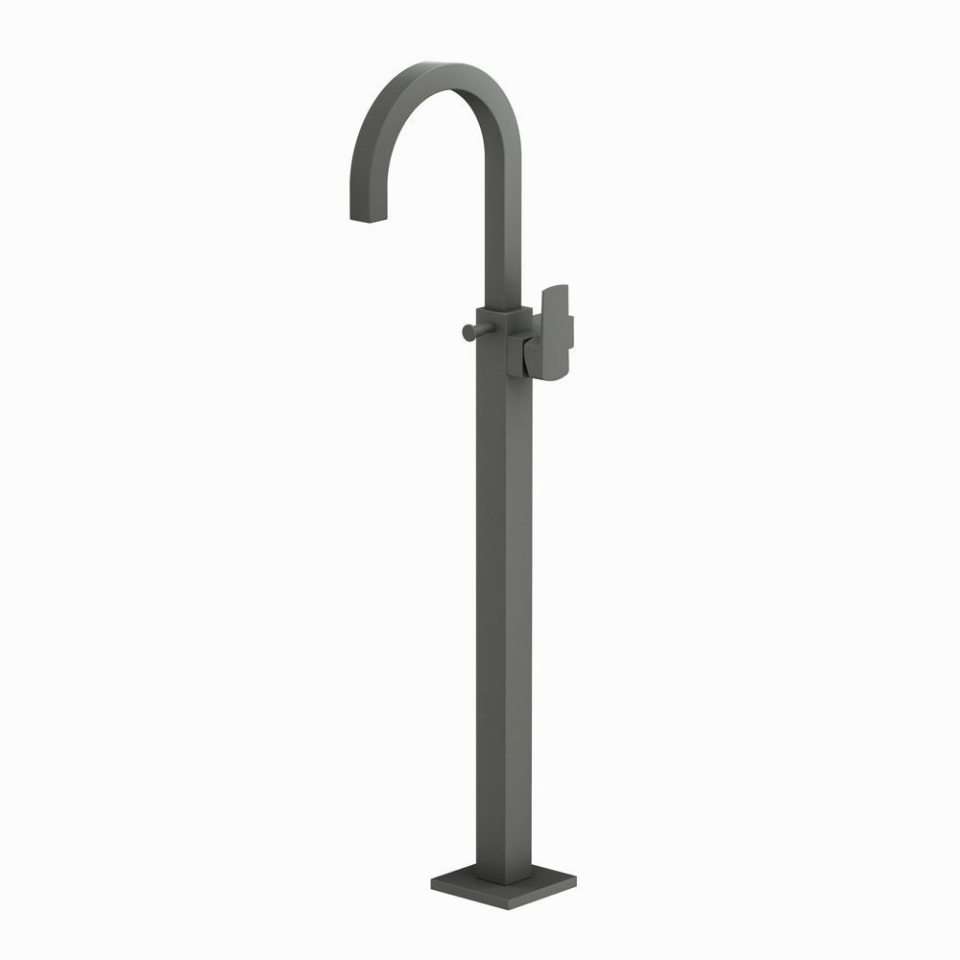 Picture of Kubix Prime Exposed Parts of Floor Mounted Single Lever Bath Mixer - Graphite 