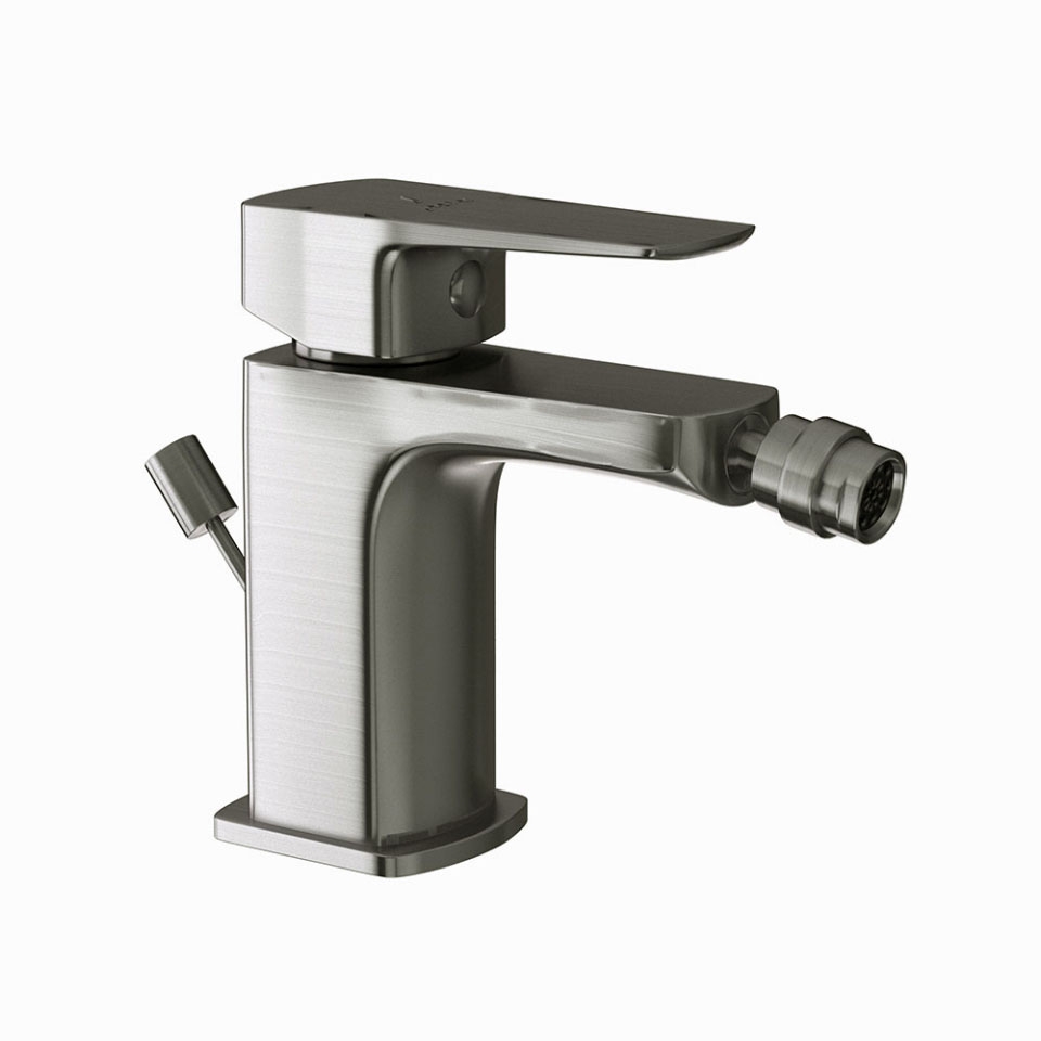 Picture of Single Lever Bidet Mixer with Popup Waste - Stainless Steel 