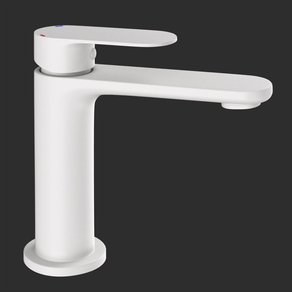 Picture of Single Lever Basin Mixer - White Matt 