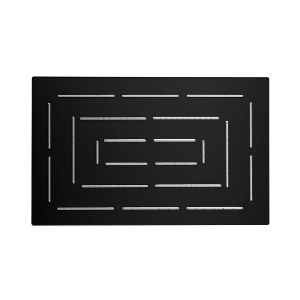 Picture of Single Function Rectangular Shape Maze Overhead Shower - Black Matt
