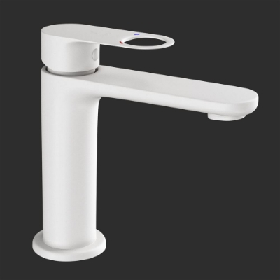 Picture of Single Lever Basin Mixer - White Matt 