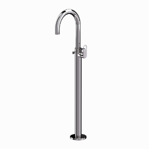 Picture of Ornamix Prime Exposed Parts of Floor Mounted Single Lever Bath Mixer - Black Chrome 