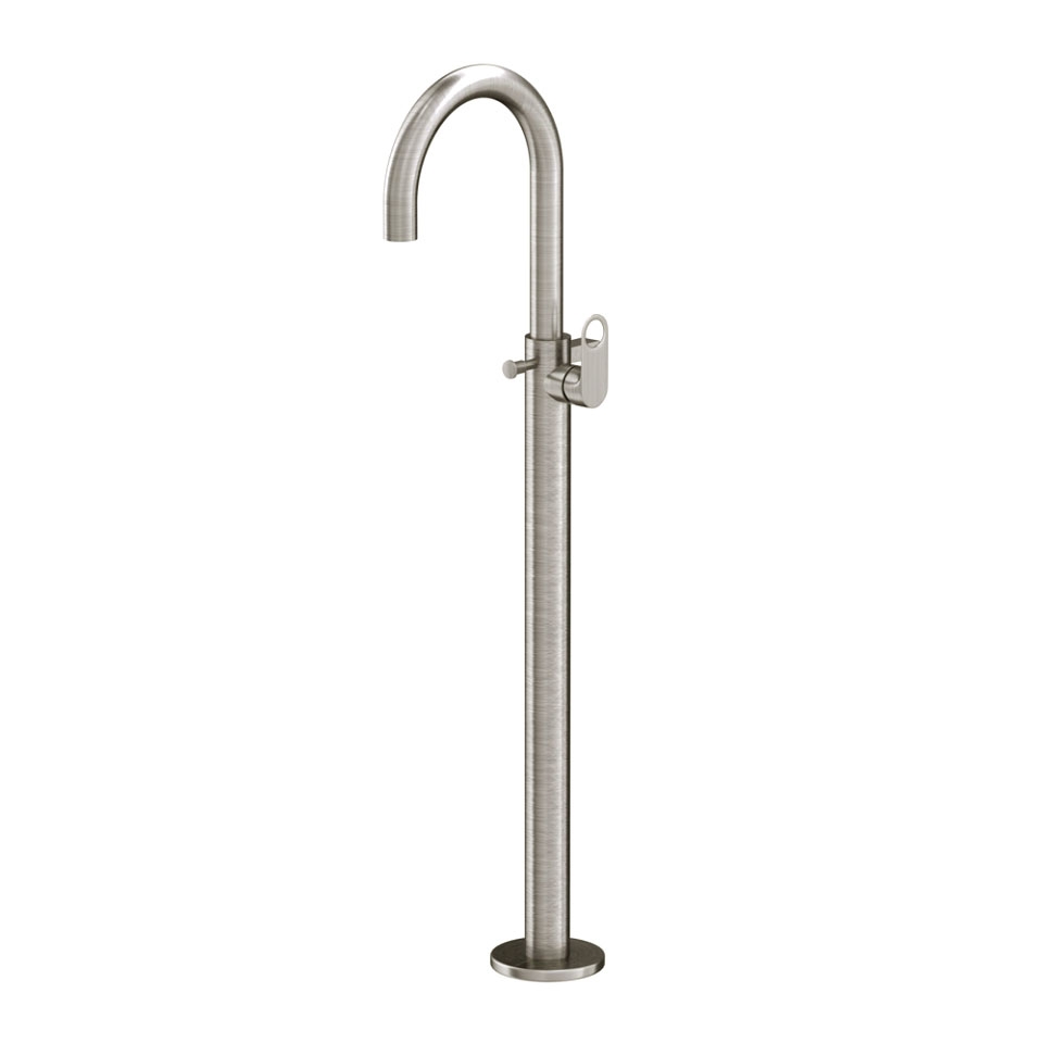 Picture of Ornamix Prime Exposed Parts of Floor Mounted Single Lever Bath Mixer - Stainless Steel 