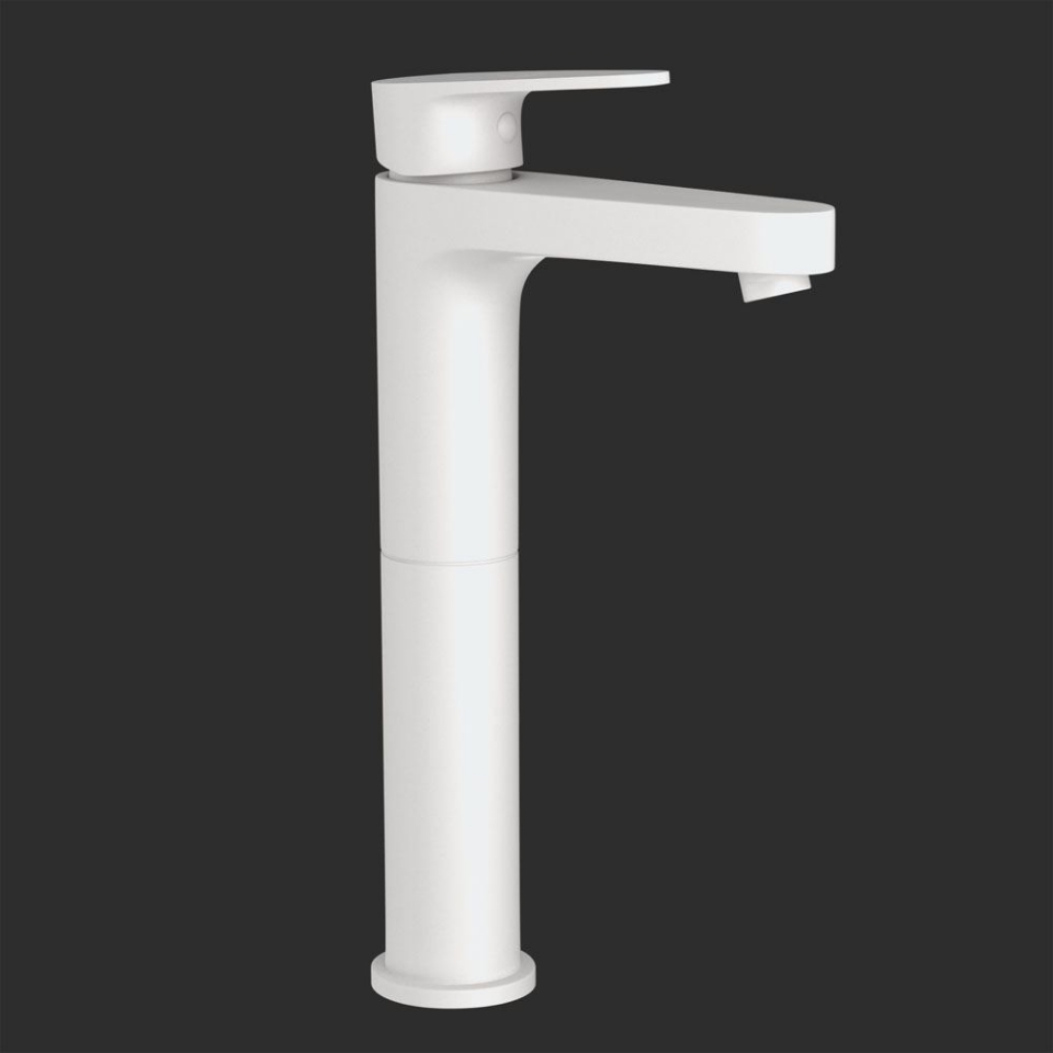 Picture of Single Lever High Neck Basin Mixer -White Matt 