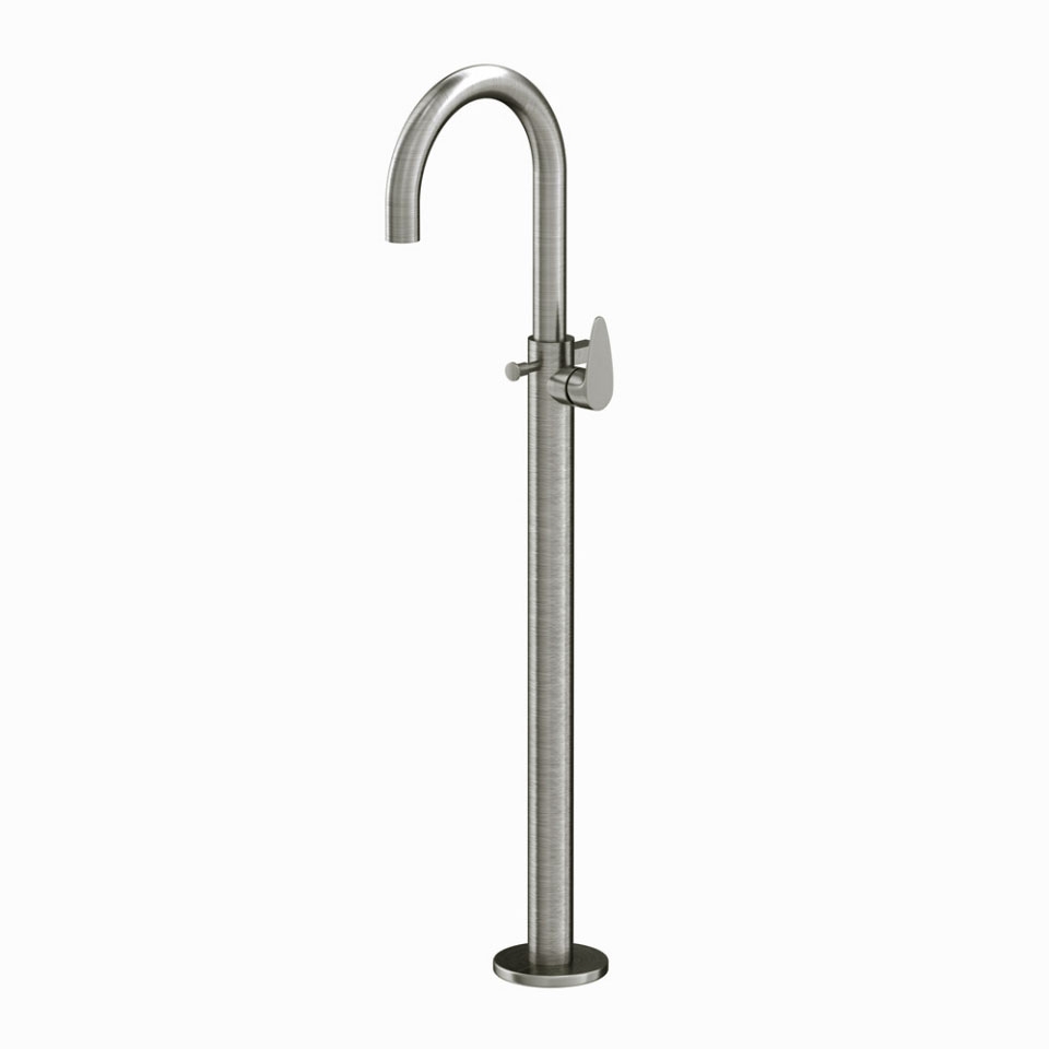 Picture of Vignette Prime Exposed Parts of Floor Mounted Single Lever Bath Mixer - Stainless Steel 