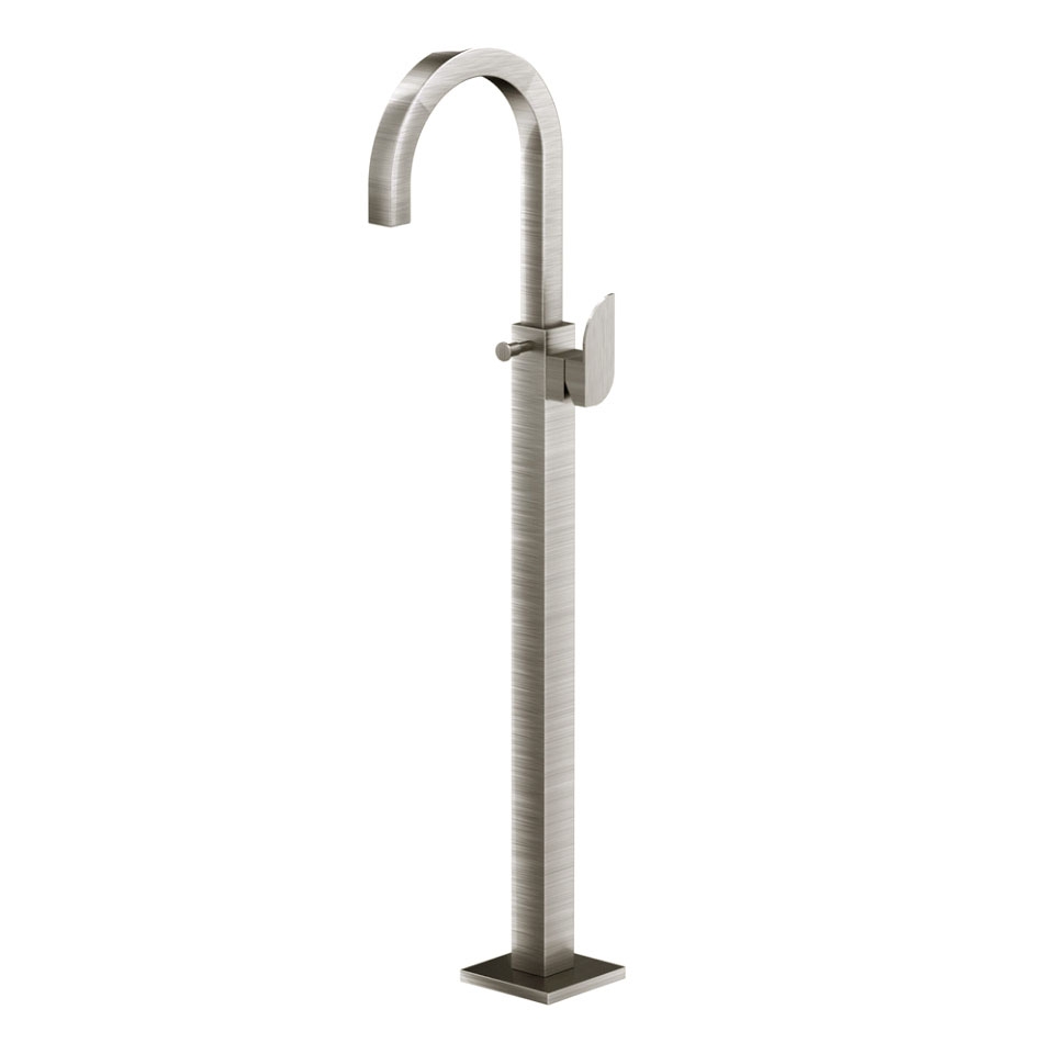 Picture of Exposed Parts of Floor Mounted Single Lever Bath Mixer - Stainless Steel 