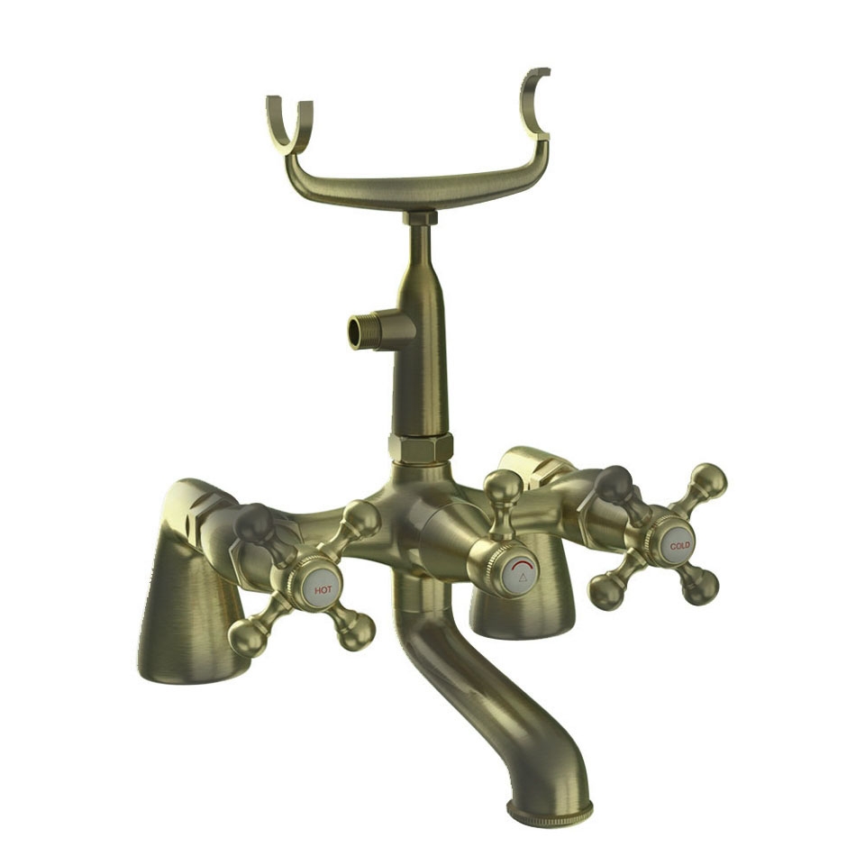 Picture of Bath & Shower Mixer with Telephone Shower Crutch - Antique Bronze 