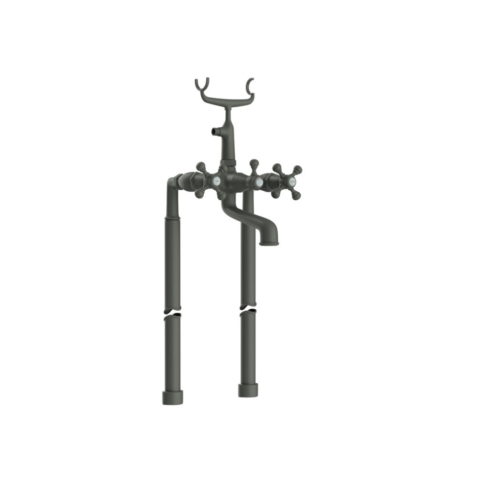 Picture of Bath & Shower Mixer with Telephone Shower Crutch - Graphite 