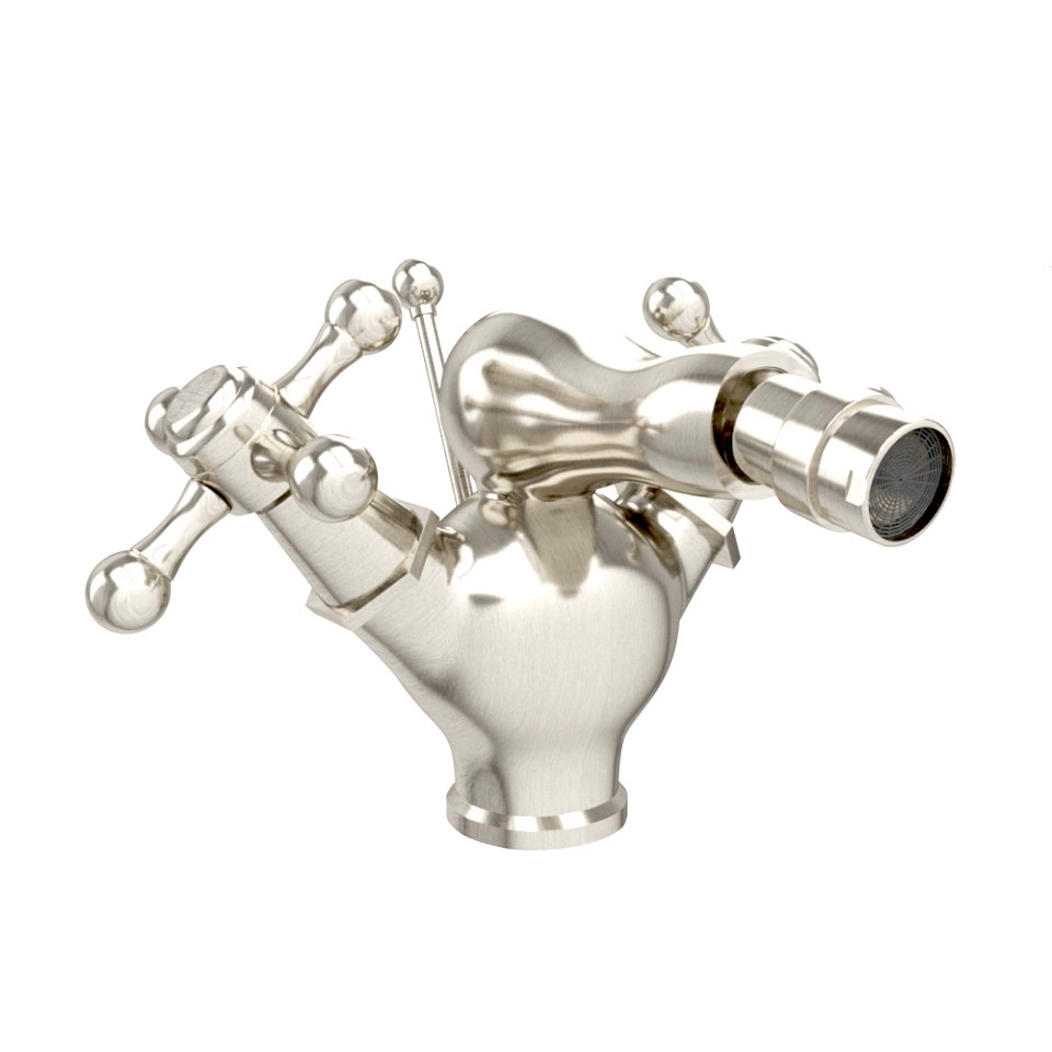 Picture of Monoblock Bidet Mixer with Popup Waste - Stainless Steel 