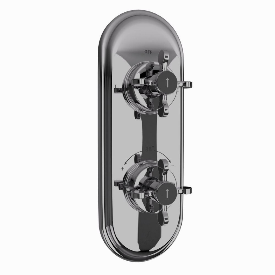 Picture of Aquamax Thermostatic Shower Mixer - Black Chrome 