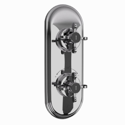 Picture of Aquamax Thermostatic Shower Mixer - Black Chrome 