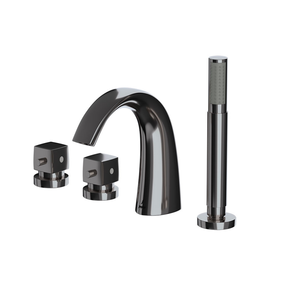 Picture of 4-Hole Thermostatic Bath & Shower Mixer - Black Chrome 