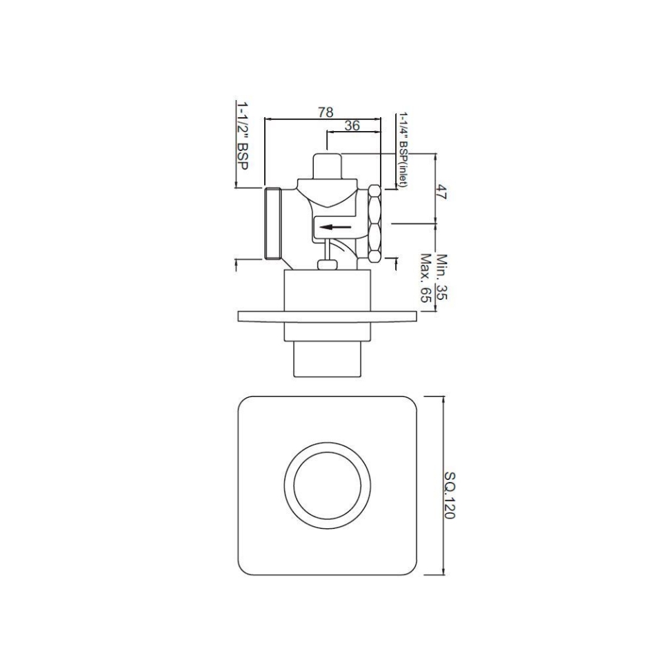 Jaquar Flushing Systems, Flush Valves, Metropole Flush Valve FLV
