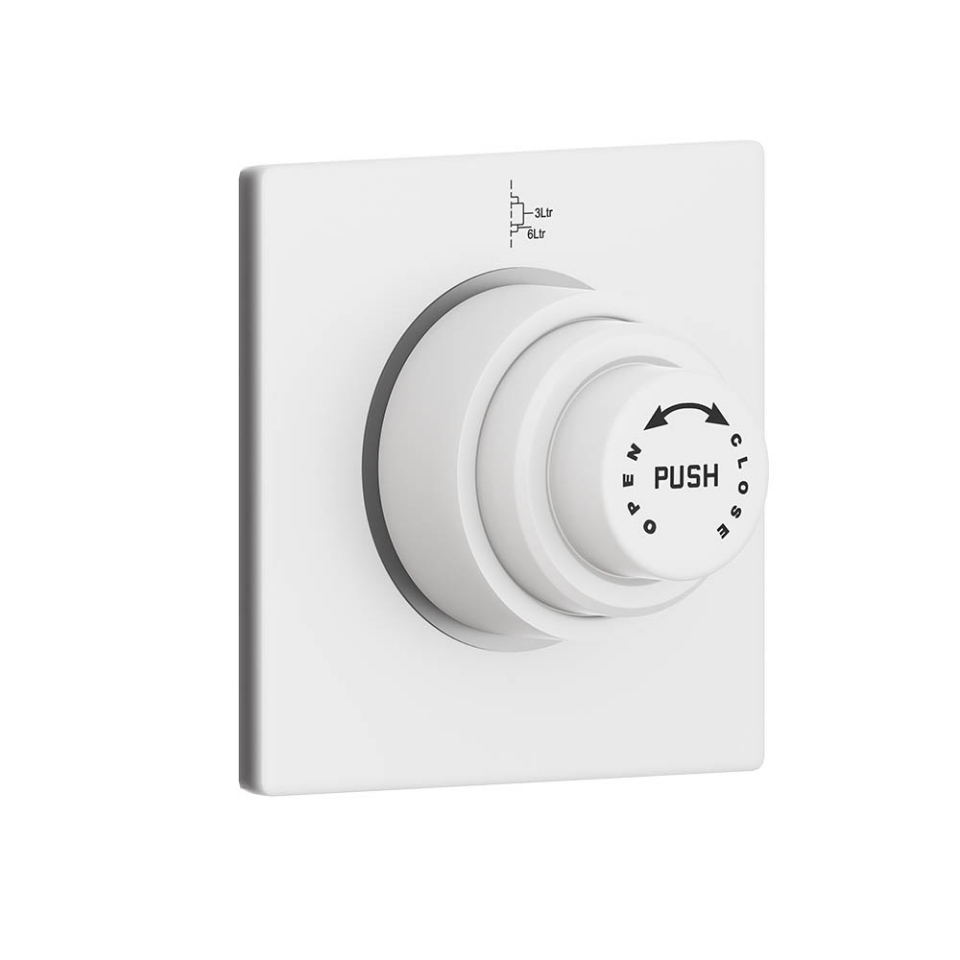 Picture of Metropole Regular In-wall Flush Valve - White Matt 