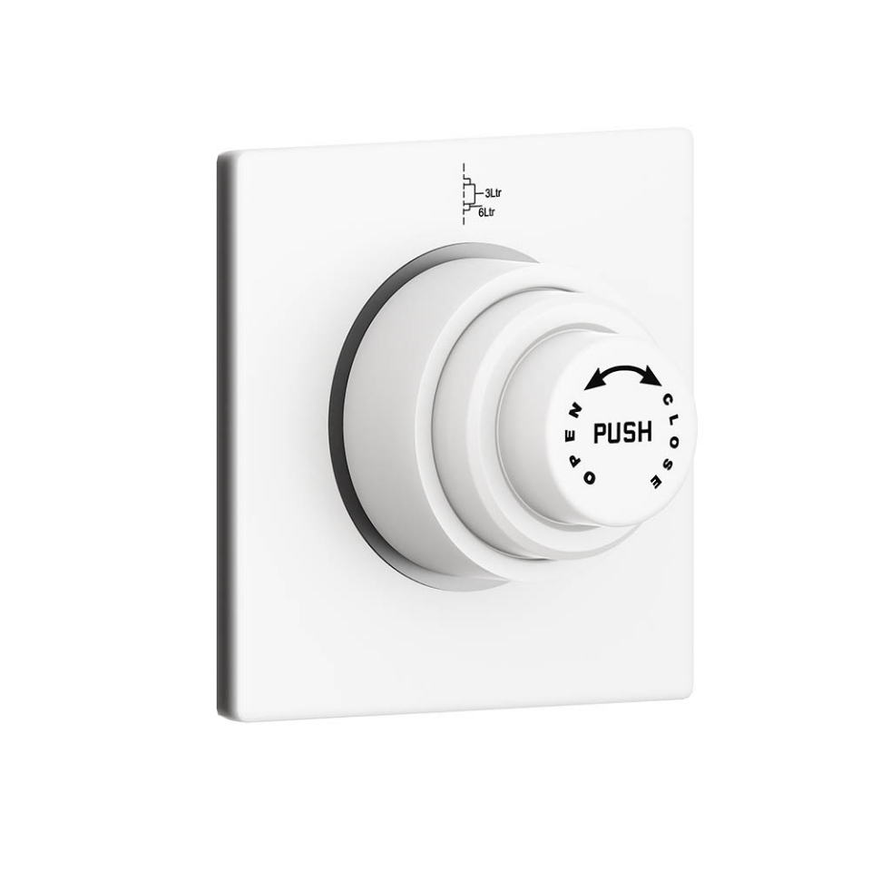 Picture of Metropole Dual Flow In-wall Flush Valve - White Matt 