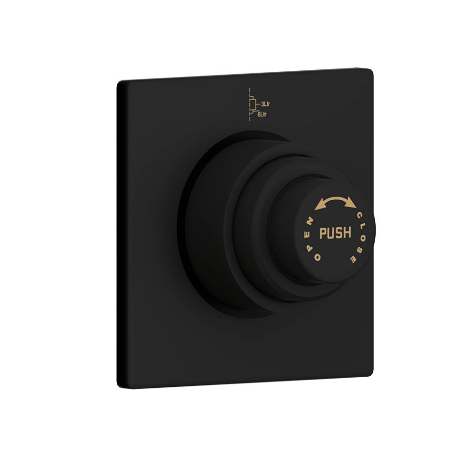 Picture of Metropole Dual Flow In-wall Flush Valve - Black Matt 