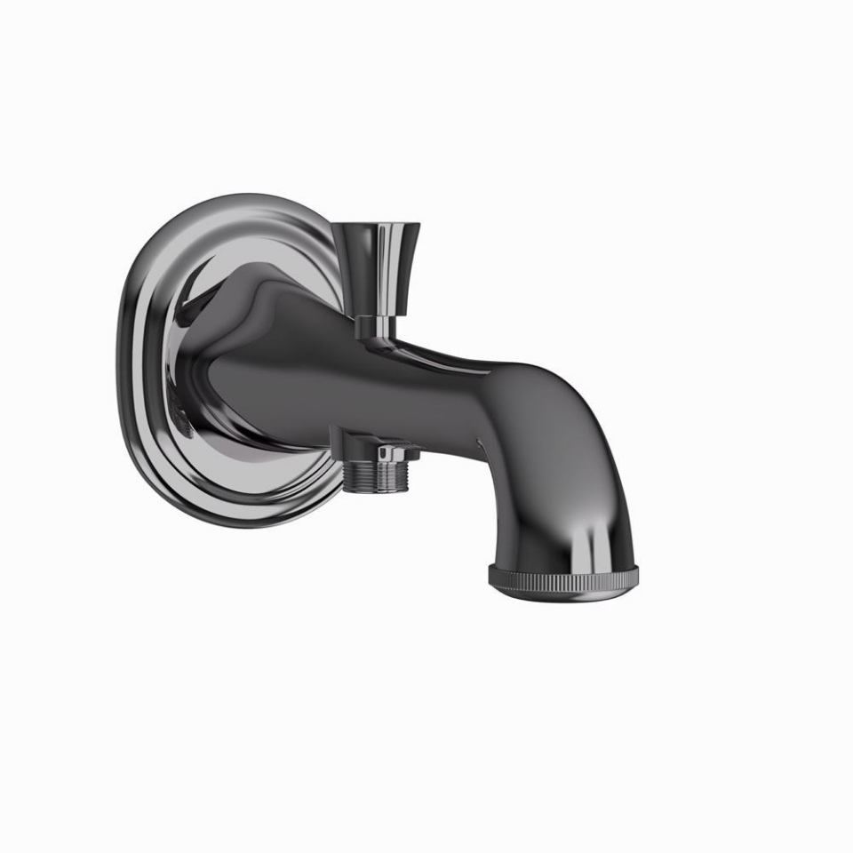 Picture of Queens Prime Bath Spout with Diverter - Black Chrome 