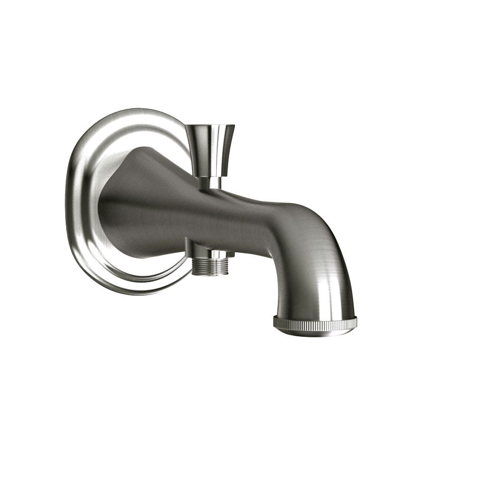 Picture of Queens Prime Bath Spout with Diverter - Stainless Steel 