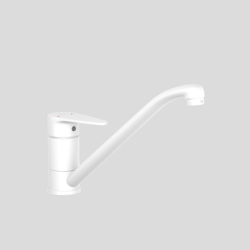 Picture of Single Lever Mono Sink Mixer - White Matt