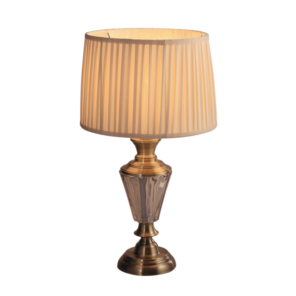 Picture of 1 LT Fabric Shade Table Lamp - Antique Brass