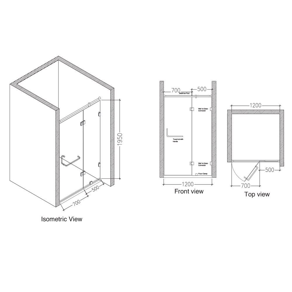 Jaquar Shower Enclosure, Frameless, IARA 1820G Price in Saudi Arabia
