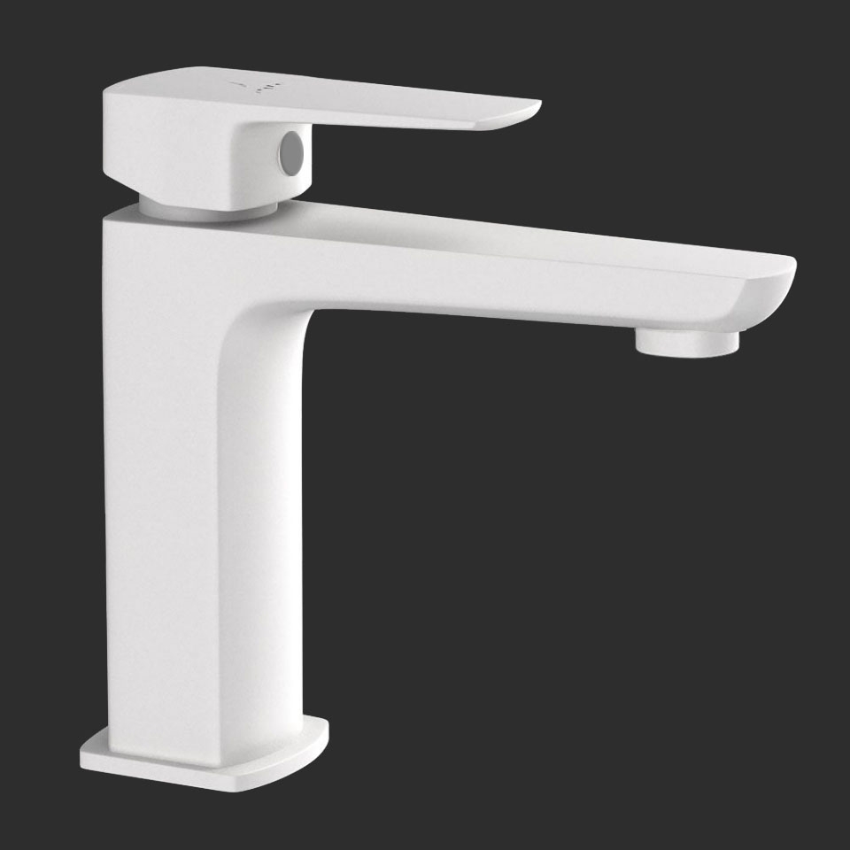 Picture of Single Lever Basin Mixer - White Matt 