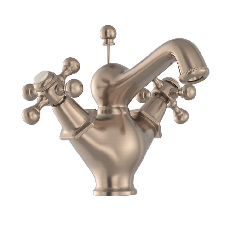 Picture of Monoblock Basin Mixer with popup waste -Gold Dust 