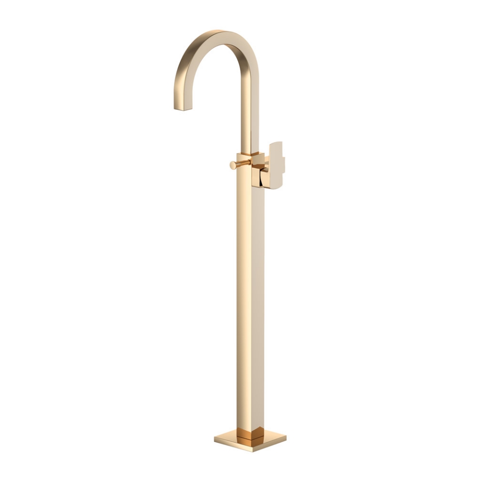 Picture of Kubix Prime Exposed Parts of Floor Mounted Single Lever Bath Mixer - Auric Gold 