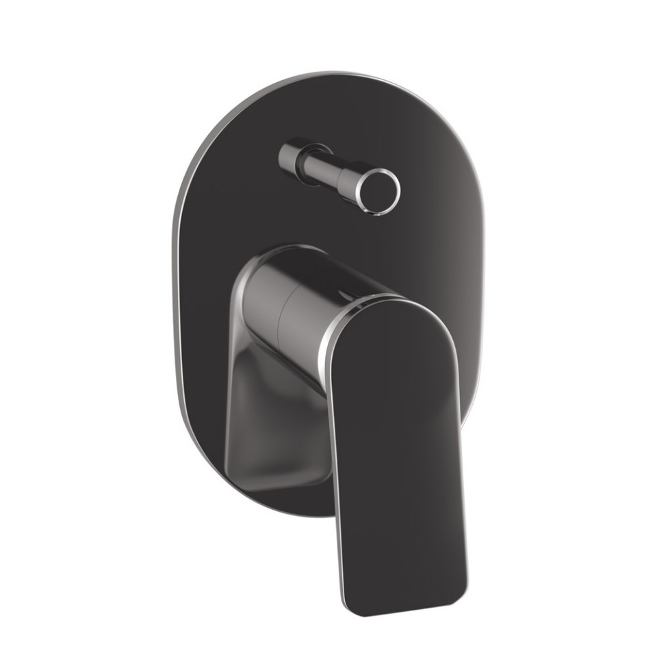 Picture of Single Lever In-wall Diverter - Black Chrome