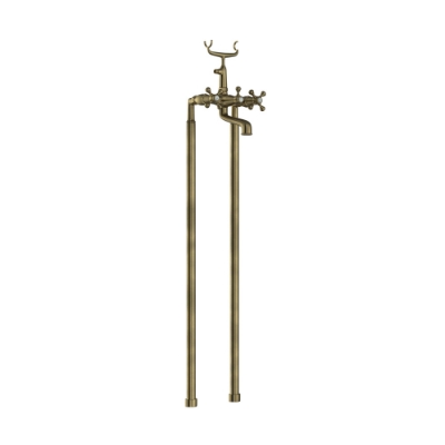 Picture of Bath & Shower Mixer with Telephone Shower Crutch - Antique Bronze 