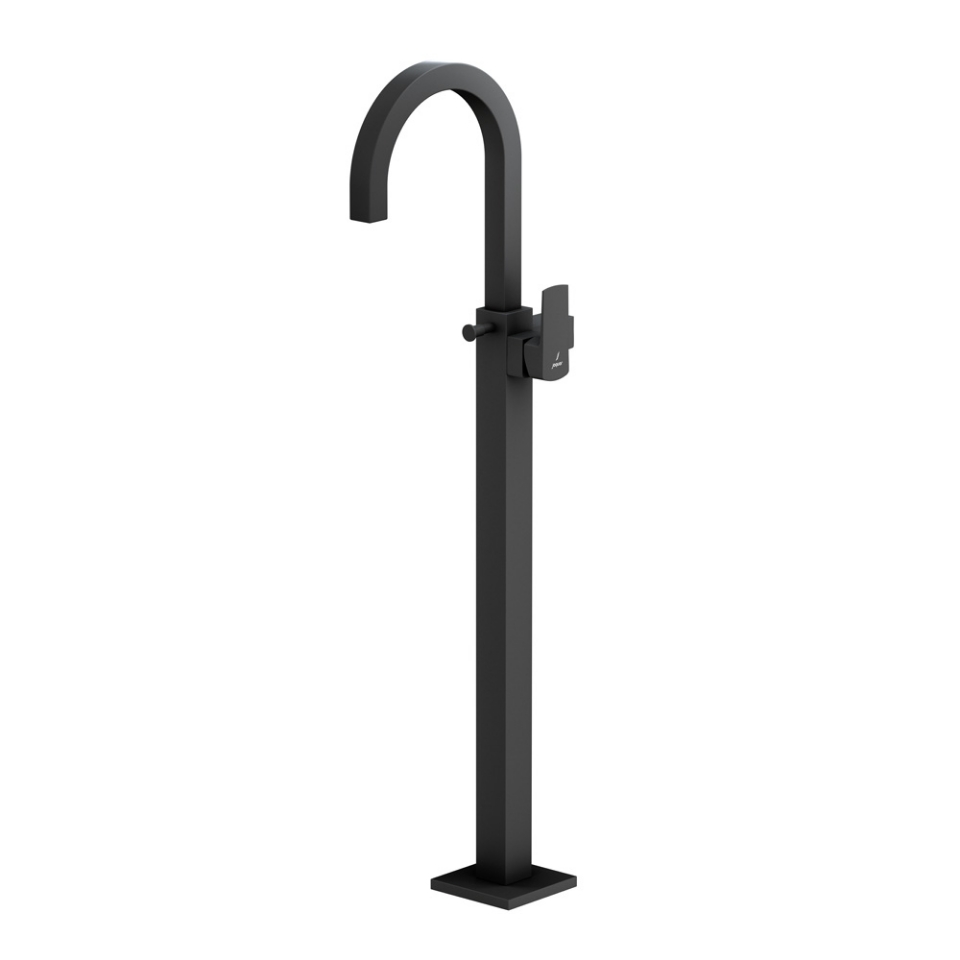 Picture of Kubix Prime Exposed Parts of Floor Mounted Single Lever Bath Mixer - Black Matt 