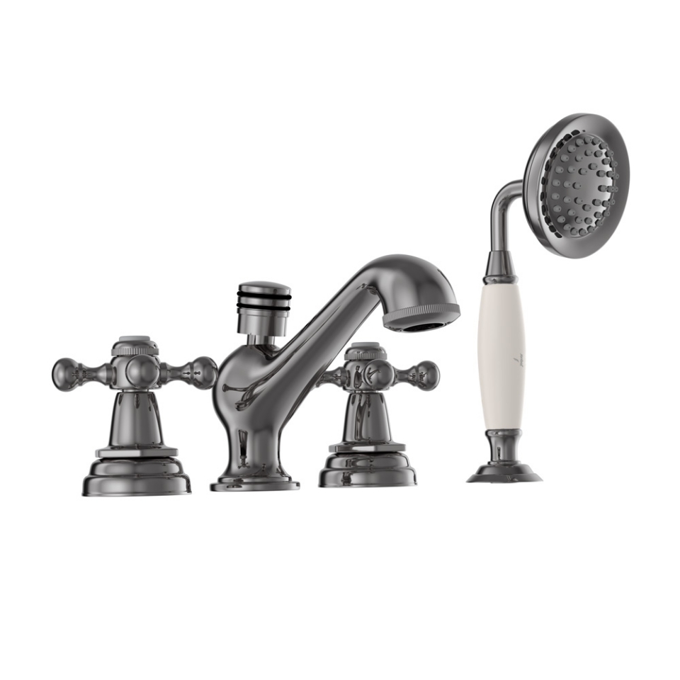 Picture of 4-hole Bath & Shower Mixer - Black Chrome 