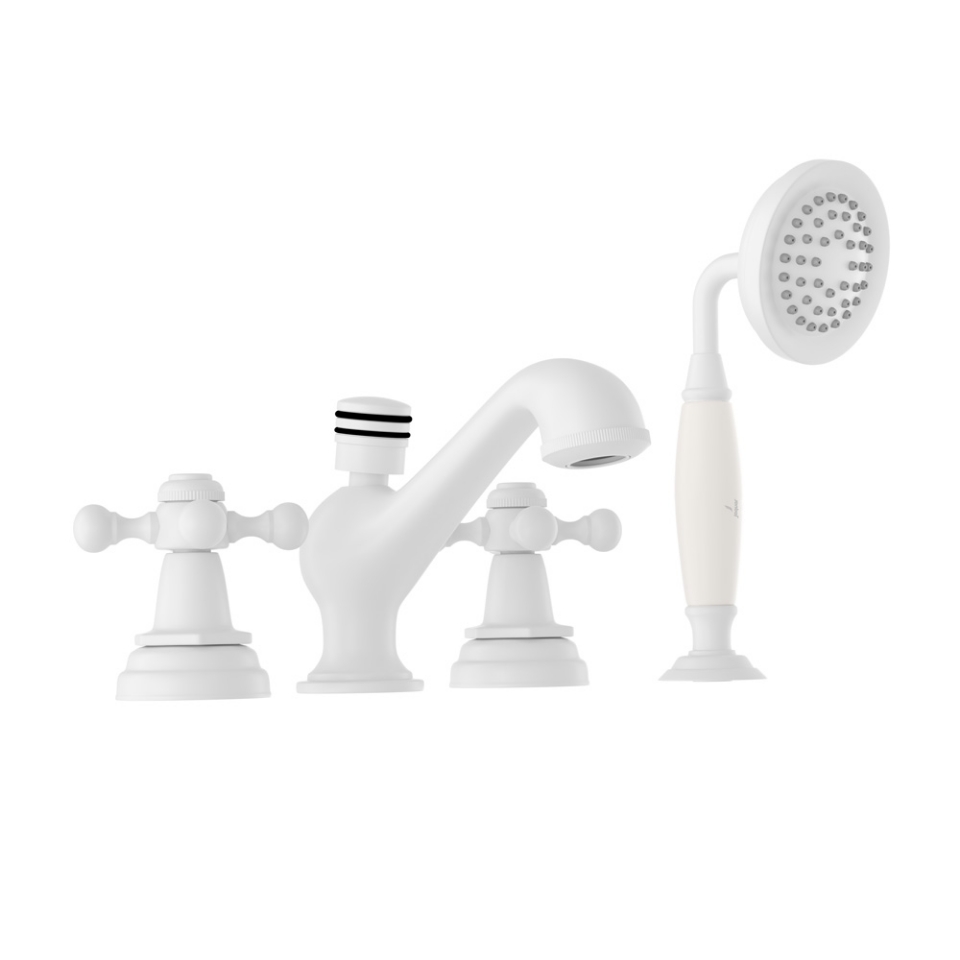 Picture of 4-hole Bath & Shower Mixer - White Matt 