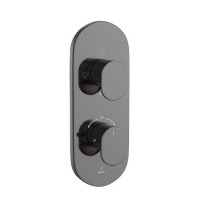 Picture of Aquamax Thermostatic Shower Mixer - Black Chrome 