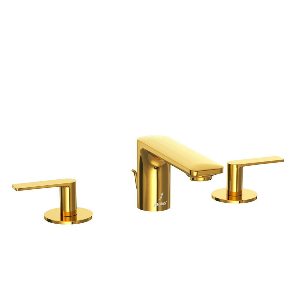 Picture of 3-Hole Basin Mixer with Popup Waste System - Gold Bright PVD