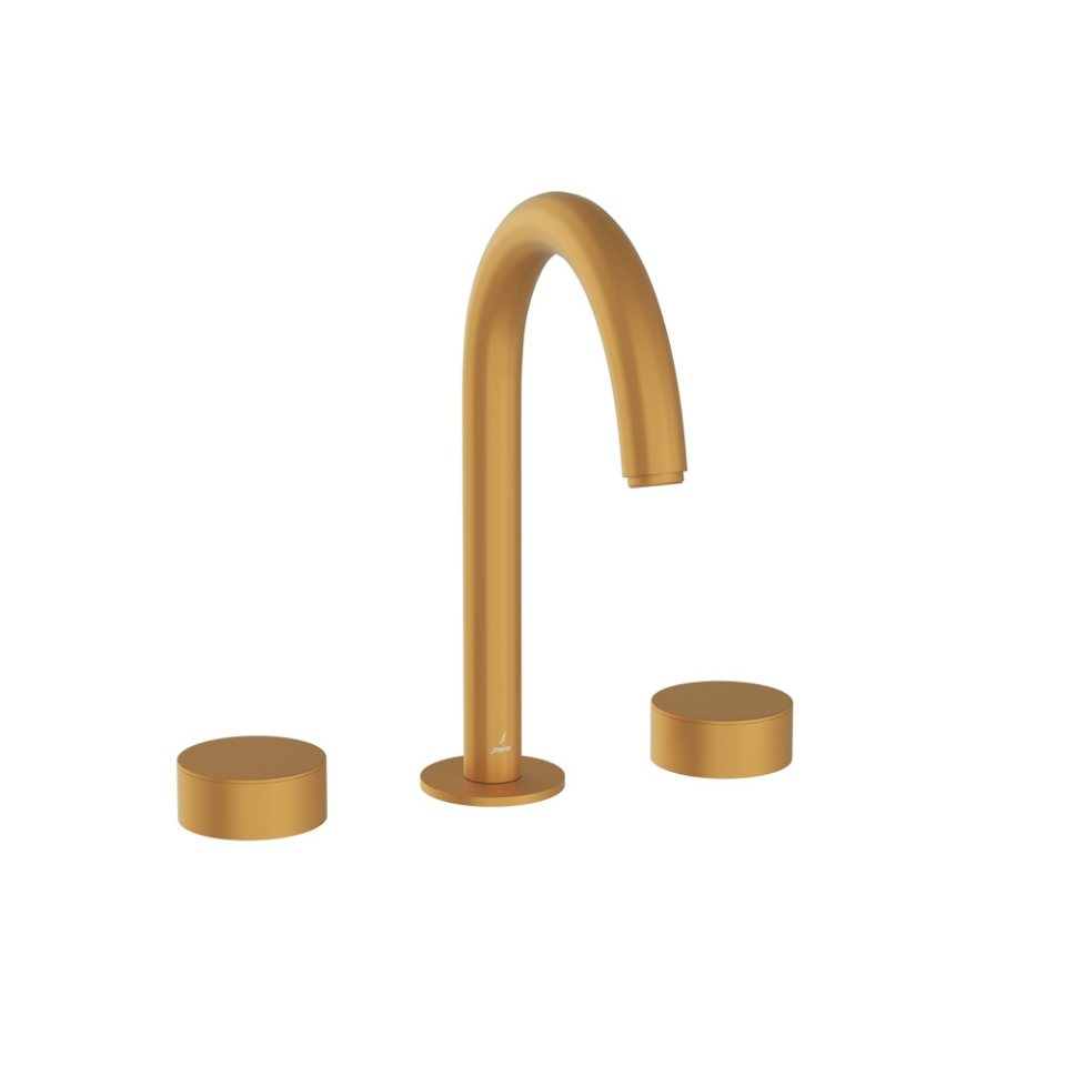 Picture of 3-Hole Basin Mixer with Pipe Spout - Gold Matt PVD