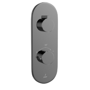 Picture of Aquamax Thermostatic Shower Mixer - Black Chrome 