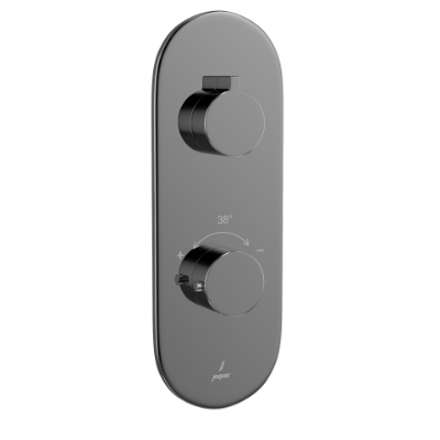 Picture of Aquamax Thermostatic Shower Mixer - Black Chrome 