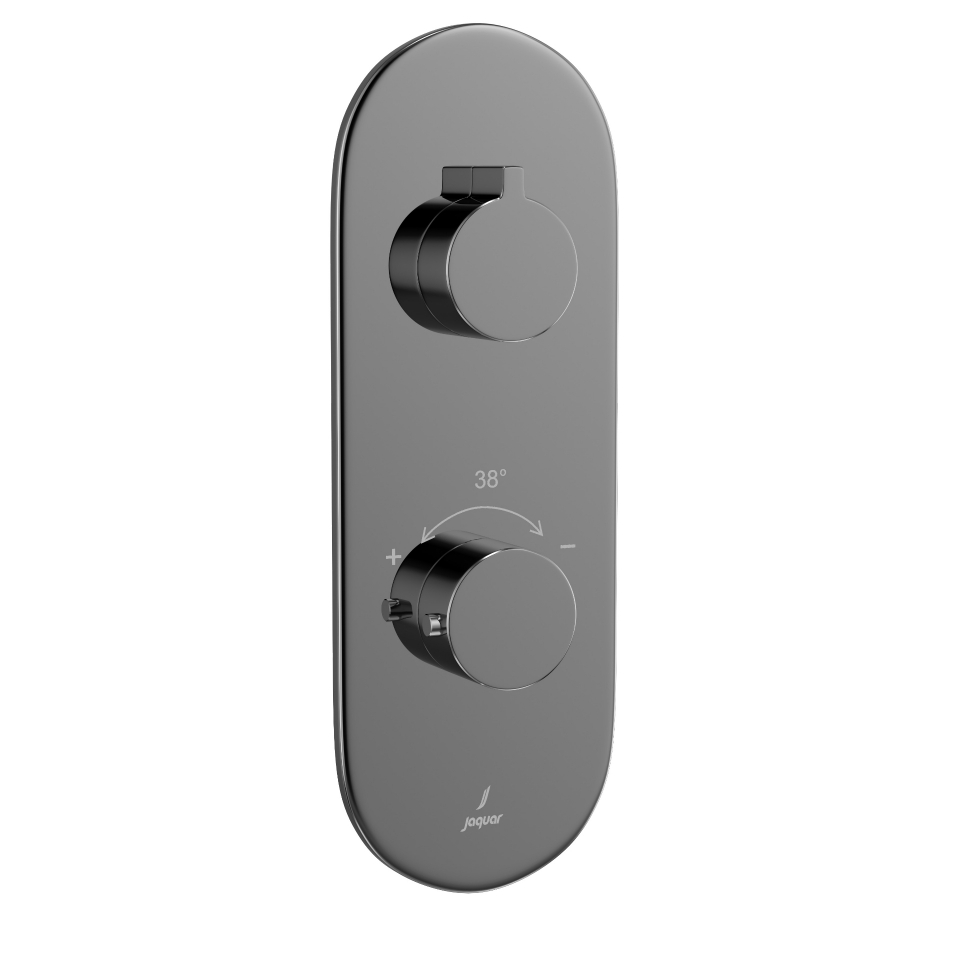 Picture of Aquamax Thermostatic Shower Mixer - Black Chrome 
