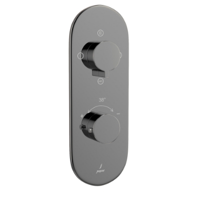 Picture of Aquamax Thermostatic Shower Mixer - Black Chrome 