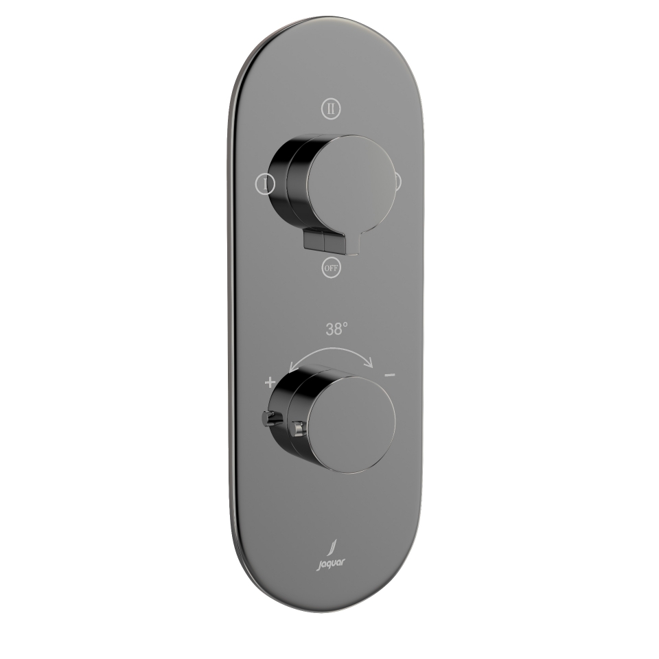Picture of Aquamax Thermostatic Shower Mixer - Black Chrome 